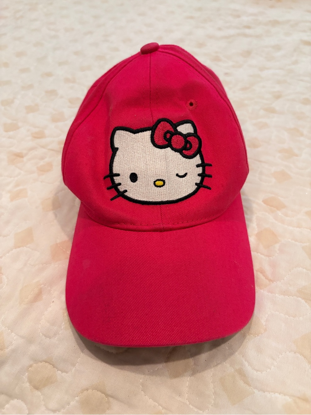Vintage Sanrio Hello Kitty Bright Pink Baseball Hat